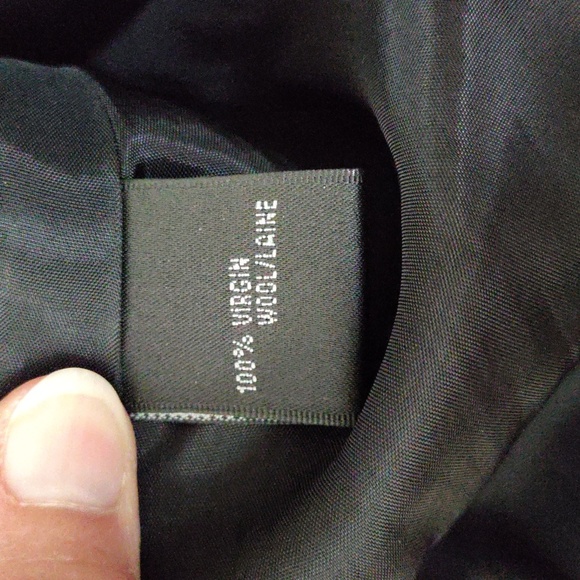 10W02 FINAL PRICE Lafayette 148 black virgin wool shawl collar blazer 10 - Picture 10 of 11